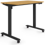 ESMART ETX-121BBA Elektrischer Schreibtisch auf Rollen 100 x 60 cm (Bambus Dekor)