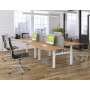 ESMART ETX-221WM Elektrisch höhenverstellbarer Doppel-Schreibtisch 160 x 80 cm Ahorn Dekor