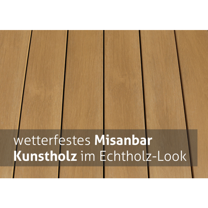 AISER Royal Garten Lounge Set -Samoa- Sitzecke mit Kaffee Tisch aus Misanbar Kunstholz