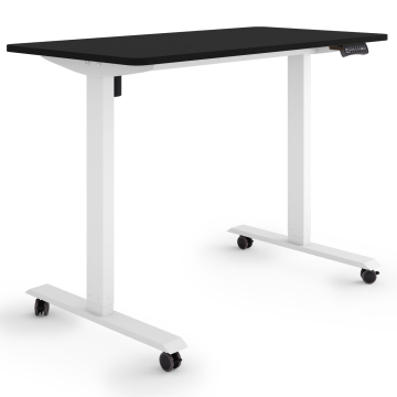 ESMART ETX-121WB Elektrischer Schreibtisch auf Rollen 120 x 60 cm (Schwarz)