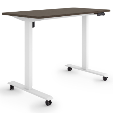 ESMART ETX-121WE Elektrischer Schreibtisch auf Rollen 120 x 60 cm (Ebenholz Dekor)