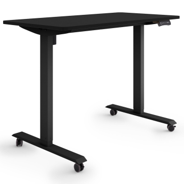 ESMART ETX-121BB Elektrischer Schreibtisch auf Rollen 120 x 60 cm (Schwarz)
