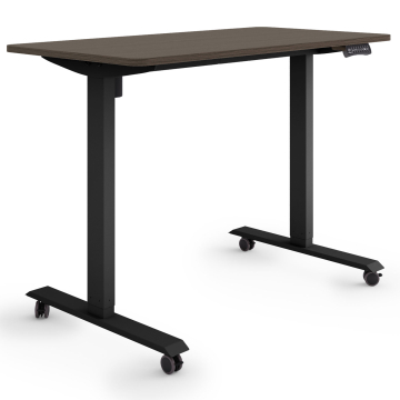 ESMART ETX-121BE Elektrischer Schreibtisch auf Rollen 120 x 60 cm (Ebenholz Dekor)