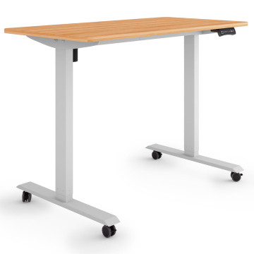 ESMART ETX-121GM Elektrischer Schreibtisch auf Rollen 120 x 60 cm (Ahorn Dekor)