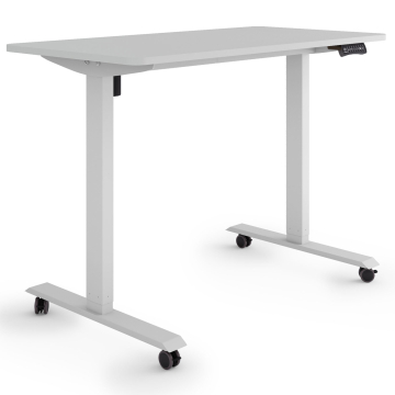 ESMART ETX-121GG Elektrischer Schreibtisch auf Rollen 120 x 60 cm (Hellgrau)