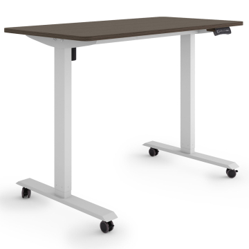 ESMART ETX-121GE Elektrischer Schreibtisch auf Rollen 120 x 60 cm (Ebenholz Dekor)