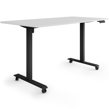 ESMART ETX-121BG Elektrischer Schreibtisch auf Rollen 160 x 80 cm (Hellgrau)