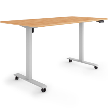 ESMART ETX-121GM Elektrischer Schreibtisch auf Rollen 160 x 80 cm (Ahorn Dekor)