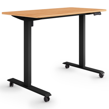 ESMART ETX-121BM Elektrischer Schreibtisch auf Rollen 120 x 60 cm (Ahorn Dekor)