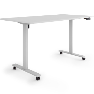 ESMART ETX-121GG Elektrischer Schreibtisch auf Rollen 160 x 80 cm (Hellgrau)