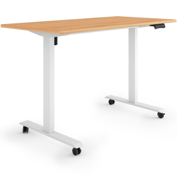 ESMART ETX-121WM Elektrischer Schreibtisch auf Rollen 140 x 70 cm (Ahorn Dekor)