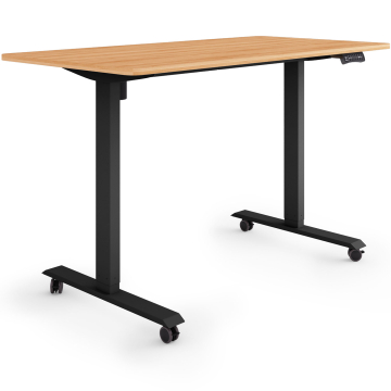 ESMART ETX-121BM Elektrischer Schreibtisch auf Rollen 140 x 70 cm (Ahorn Dekor)