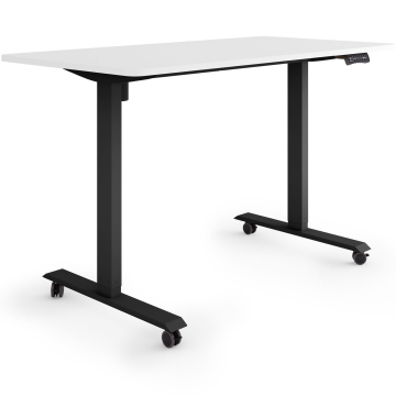 ESMART ETX-121BW Elektrischer Schreibtisch auf Rollen 140 x 70 cm (Weiß)