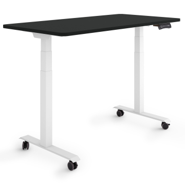 ESMART EZX-132WB Elektrischer Schreibtisch auf Rollen 120 x 60 cm (Schwarz)