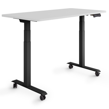 ESMART EZX-132BG Elektrischer Schreibtisch auf Rollen 120 x 60 cm (Hellgrau)