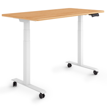 ESMART EZX-132WM Elektrischer Schreibtisch auf Rollen 120 x 60 cm (Ahorn Dekor)