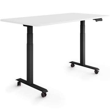 ESMART EZX-132BW Elektrischer Schreibtisch auf Rollen 140 x 70 cm (Weiß)