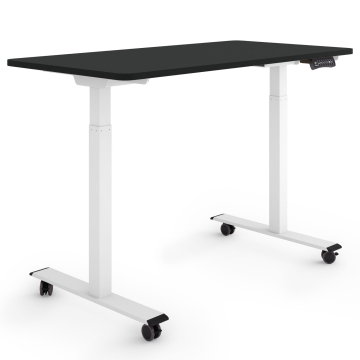 ESMART ERX-122WB Elektrischer Schreibtisch auf Rollen 120 x 60 cm (Schwarz)