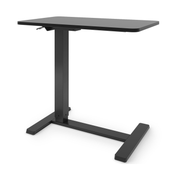 ESMART EACM-121BB Beistelltisch pneumatisch höhenverstellbar 71 x 40 cm (Schwarz)