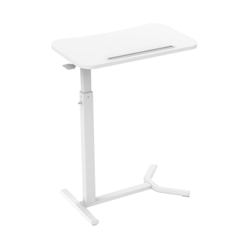 ESMART EAS-121WW Beistelltisch pneumatisch höhenverstellbar 60 x 38 cm (Weiß)
