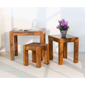 AISER Royal massives Echt-Holz Palisander Beistell-Tisch-Set Salerno 50 x 35 AISER Royal massives Echt-Holz Palisander Beistell-Tisch-Set Salerno 50 x 35