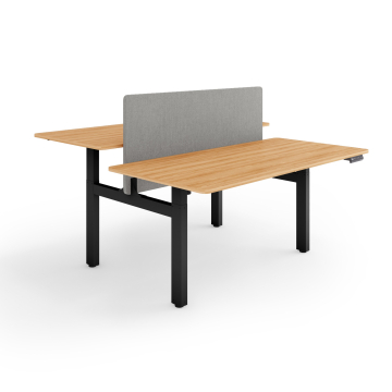 ESMART ETX-221BM Elektrisch höhenverstellbarer Doppel-Schreibtisch 160 x 80 cm Ahorn Dekor